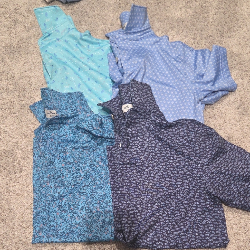 Boys Peter Millar Summer Comfort Collared Shirts